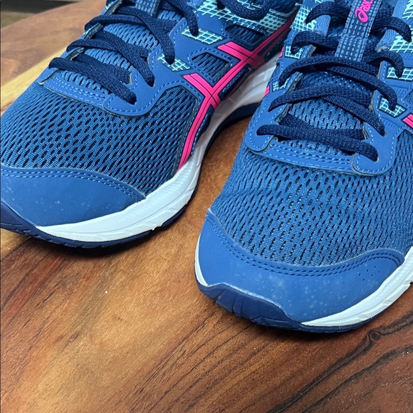 ASICS Gel Contend 6 Running Shoe Grand Shark/Pink Glo Colorway Women Size 9 - Picture 8 of 9